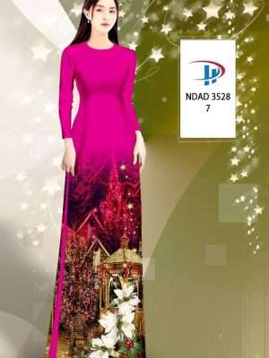 Vải Áo Dài Phong Cảnh Giáng Sinh AD NDAD3528 36